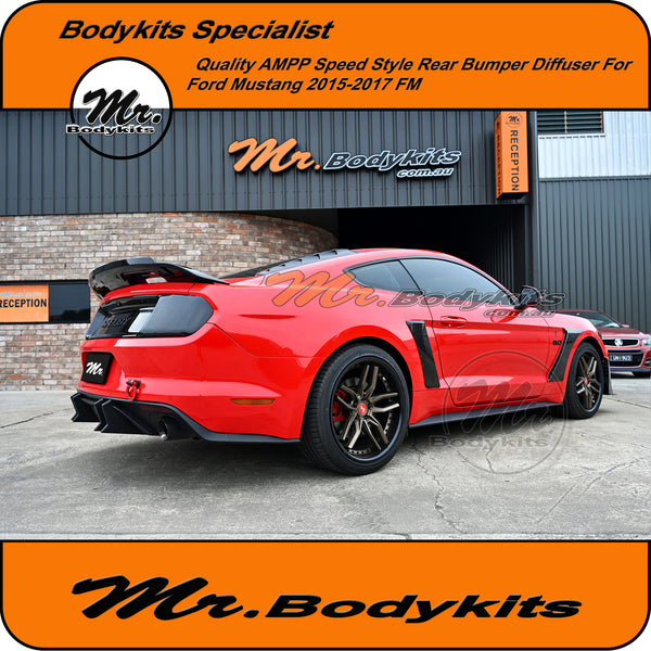 Rear Bumper Diffuser For 2015-2017 Ford Mustang W2-2