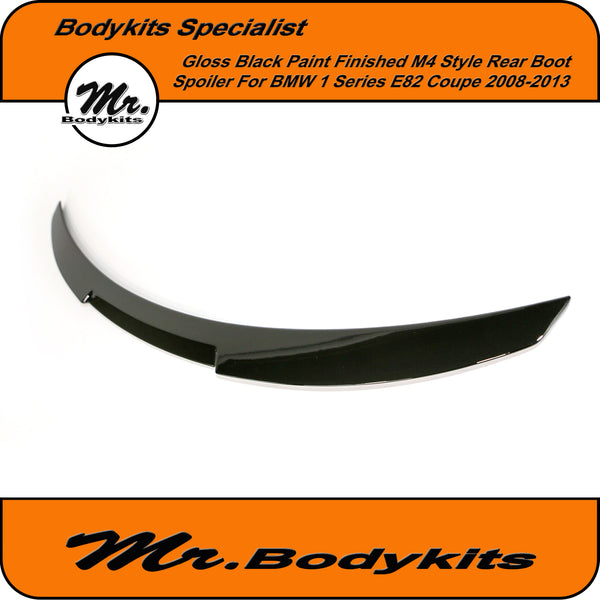 BMW 1 Series Coupe E82 Gloss Black M4 Style Rear Boot Spoiler For 2008 ...