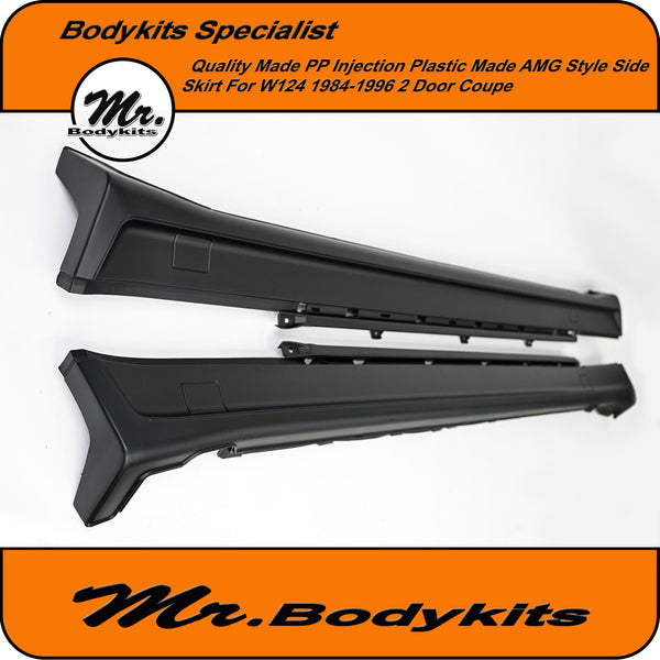 Plastic AMG Style Side Skirts Set For Mercedes Benz E-class W124