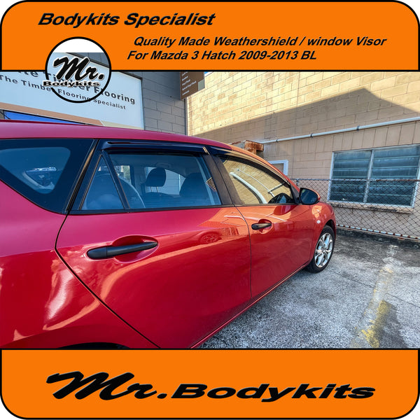 Mr Bodykits Quality Weathershield Window Visor Guard For Mazda 3 Hatch