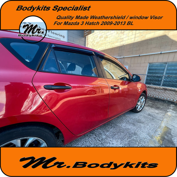 Mr Bodykits Quality Weathershield Window Visor Guard For Mazda 3 Hatch