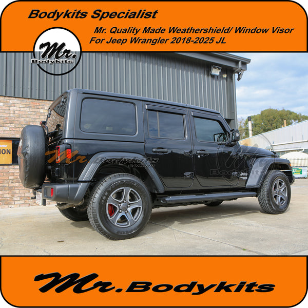 Mr Bodykits Quality Weathershield Window Visor For Jeep Wrangler 2018