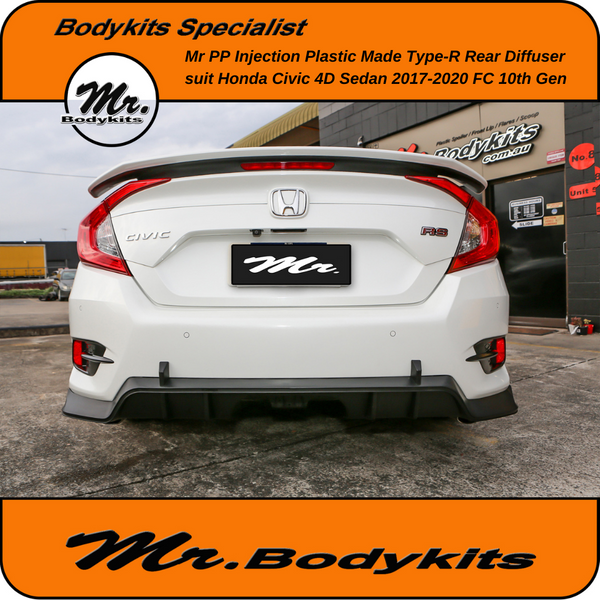 Civic fc rear online diffuser