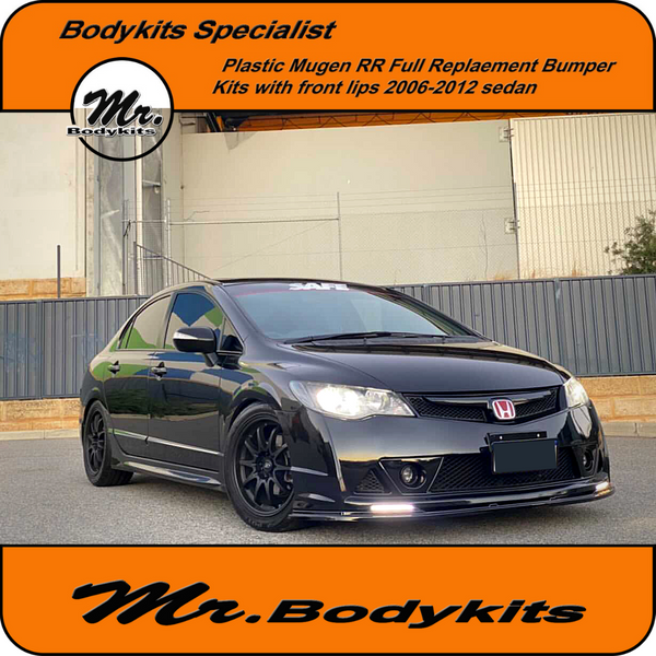 Honda Civic FD Plastic Mugen RR Style Front Bumper Bar Kit With