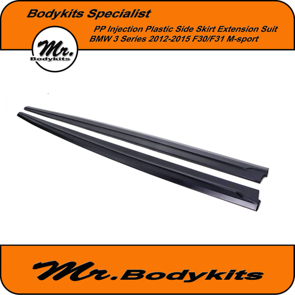 Aim-auto Side Skirt Extensions With Winglets – Fits BMW F30/F31 3-Series M Sport 2012-2018