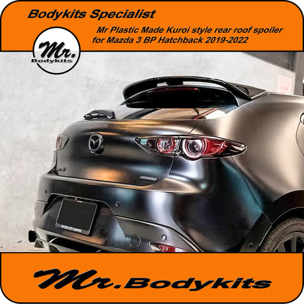 Mr Plastic Made Kuroi Style Roof Spoiler For Mazda 3 2019-2023 BP Hatc - Mr  Bodykits