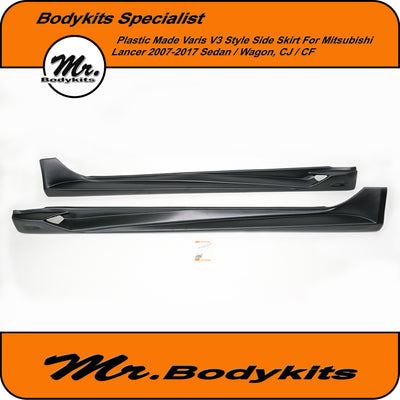 Mitsubishi Lancer 2007-2017 CJ CF Varis V3 Style Side Skirts For Sedan / Hatch (Sportswagon)