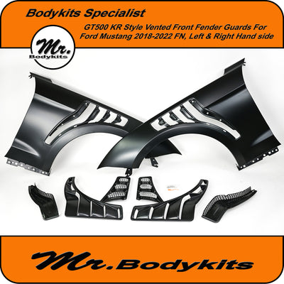 Ford Mustang 2018-2022 FN Front Fender Vented Guard GT500 KR Style,  Mr Bodykits