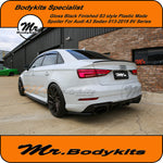 Audi A3 8V Sedan Gloss Black Finished S3 Style Rear Boot Spoiler Wing For 2014-2020