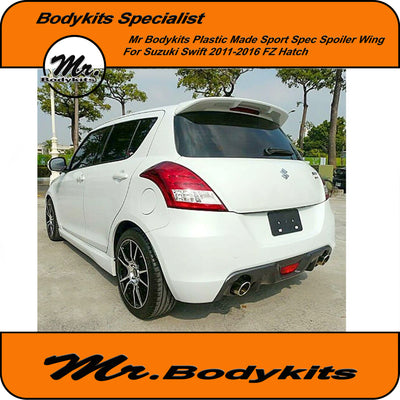 Quality Plastic made Sport Spec Suzuki Swift Rear Spoiler for 2011-2016 Hatch ZF , By Mr Bodykits