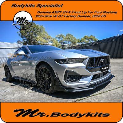 AMPP GT-V Style Front Bumper Lip Splitter For Mustang 2023-2027 FO S650, Quality Made