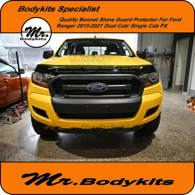 Quality Stone Guard Bonnet Protector Ford Ranger 2015-2021 PX II / PX III, Dual / Single Cab by Mr Bodykits