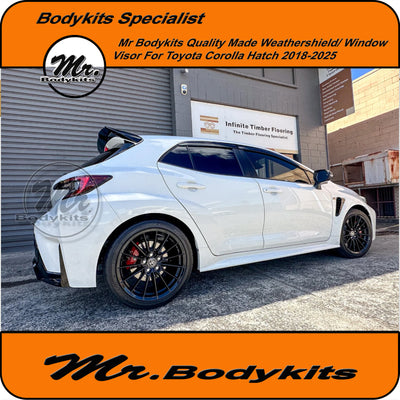 Toyota Corolla Hatch 2018-2025 E210 MZEA12R/ZWE211R/GZEA14 Weathershields Window Visors (Set of 4)