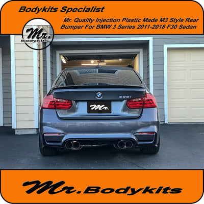 Mr Bodykits M3 Style Replacement Rear Bumper For BMW 3 Series 2011-2018, F30