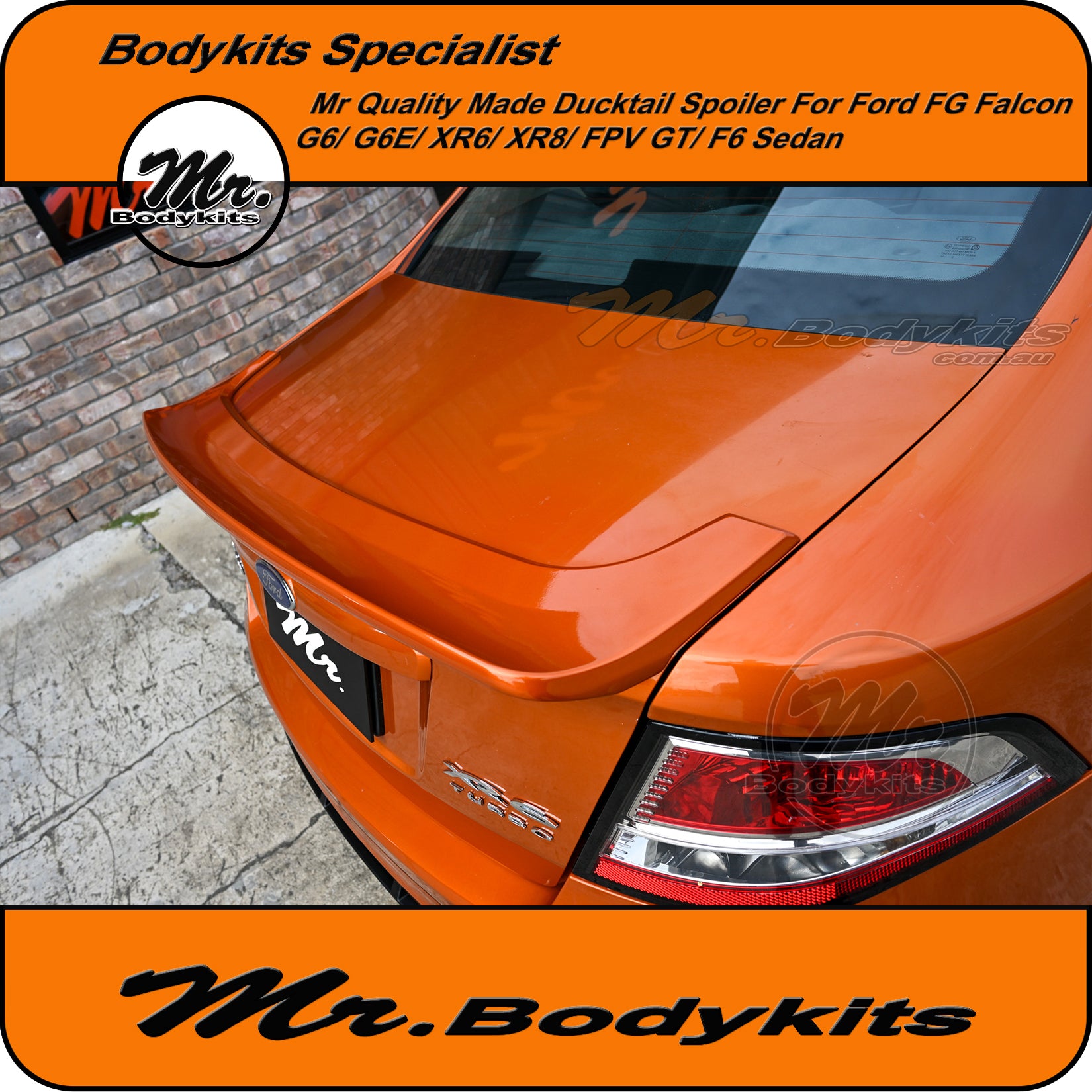 Mr Rear Ducktail Spoiler Wing For Ford Falcon FG F6 G6E XR6 XR8 XT Sed ...