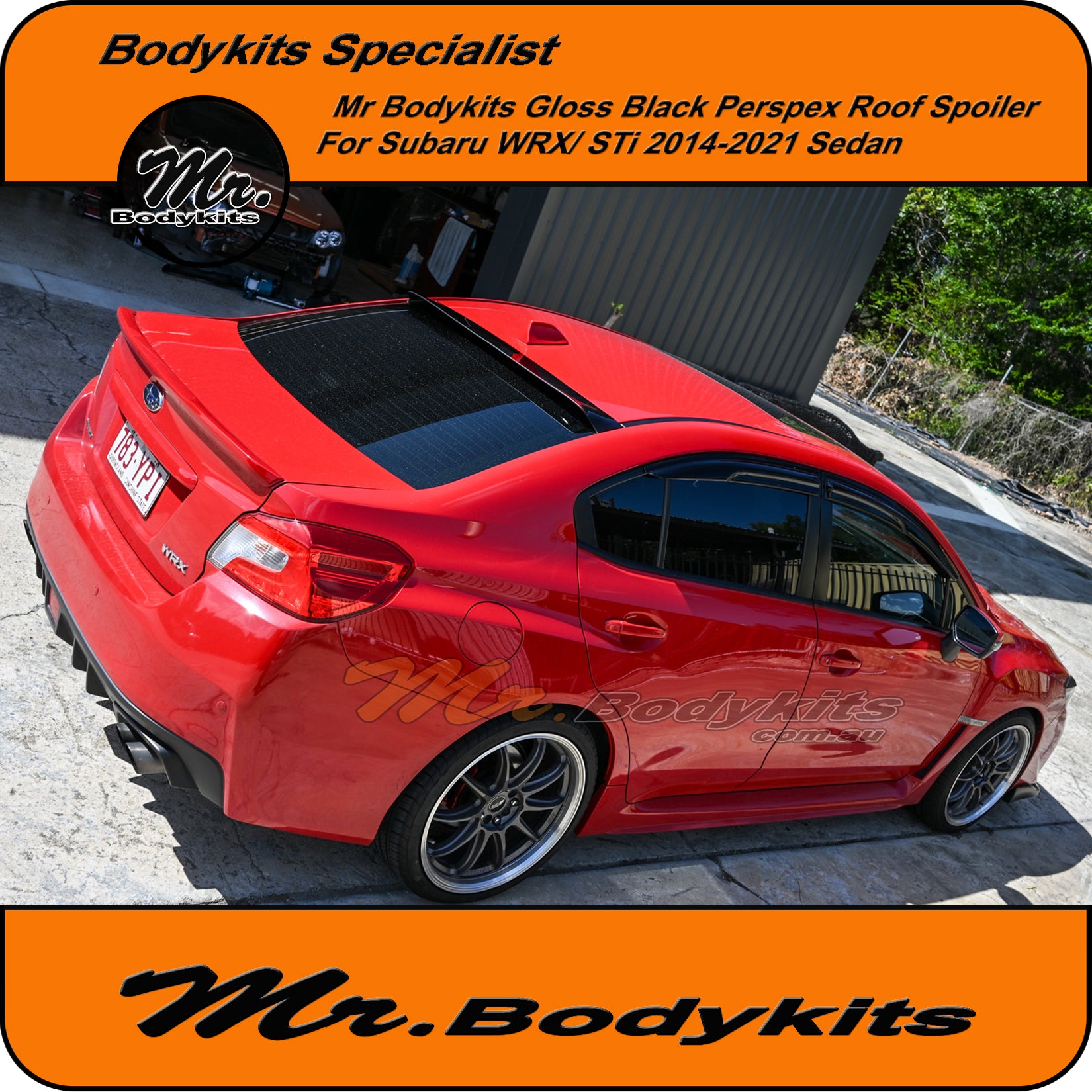 Wrx Spoiler Risers Gloss Black Perspex Rear Roof Spoiler Wing For Subaru WRX Sedan 2014-2 ...