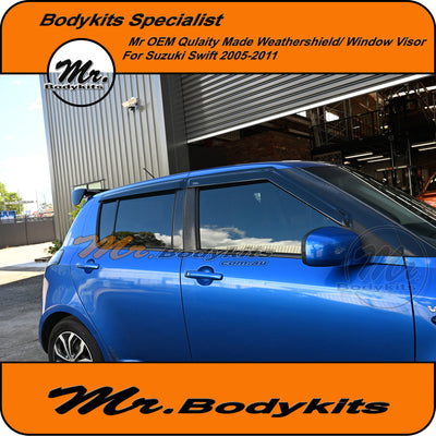 Suzuki Swift 2005-2011 OEM Quality Made Weathershield Window Visor By Mr Bodykits
