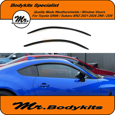 Weathershields Window Visors Suitable For Toyota 86 Subaru BRZ 2021-2026 ZD8 ZN8 (Set of 2)