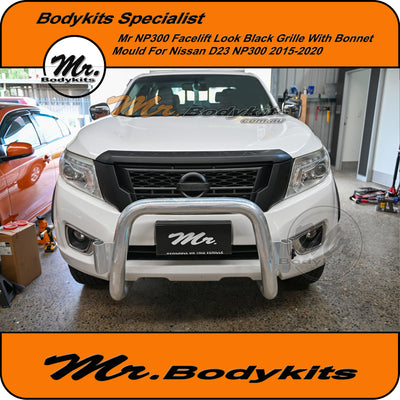 Nissan Navara NP300 D23 15-20 Front Grille/ bonnet mould – 2021 Black Edition Facelift Style