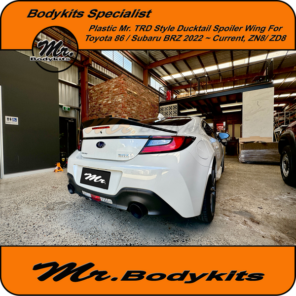 ZTT V Style Gloss Black Rear Window Roof Spoiler For 2022-2025 Subaru BRZ / Toyota GR86