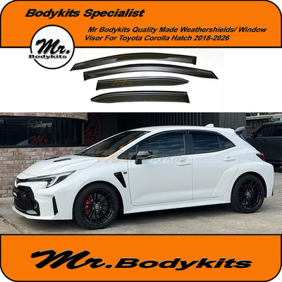 Weathershields Window Visors Suitable For Toyota Corolla Hatch 2018-2026 E210 MZEA12R ZWE211R GZEA14R
