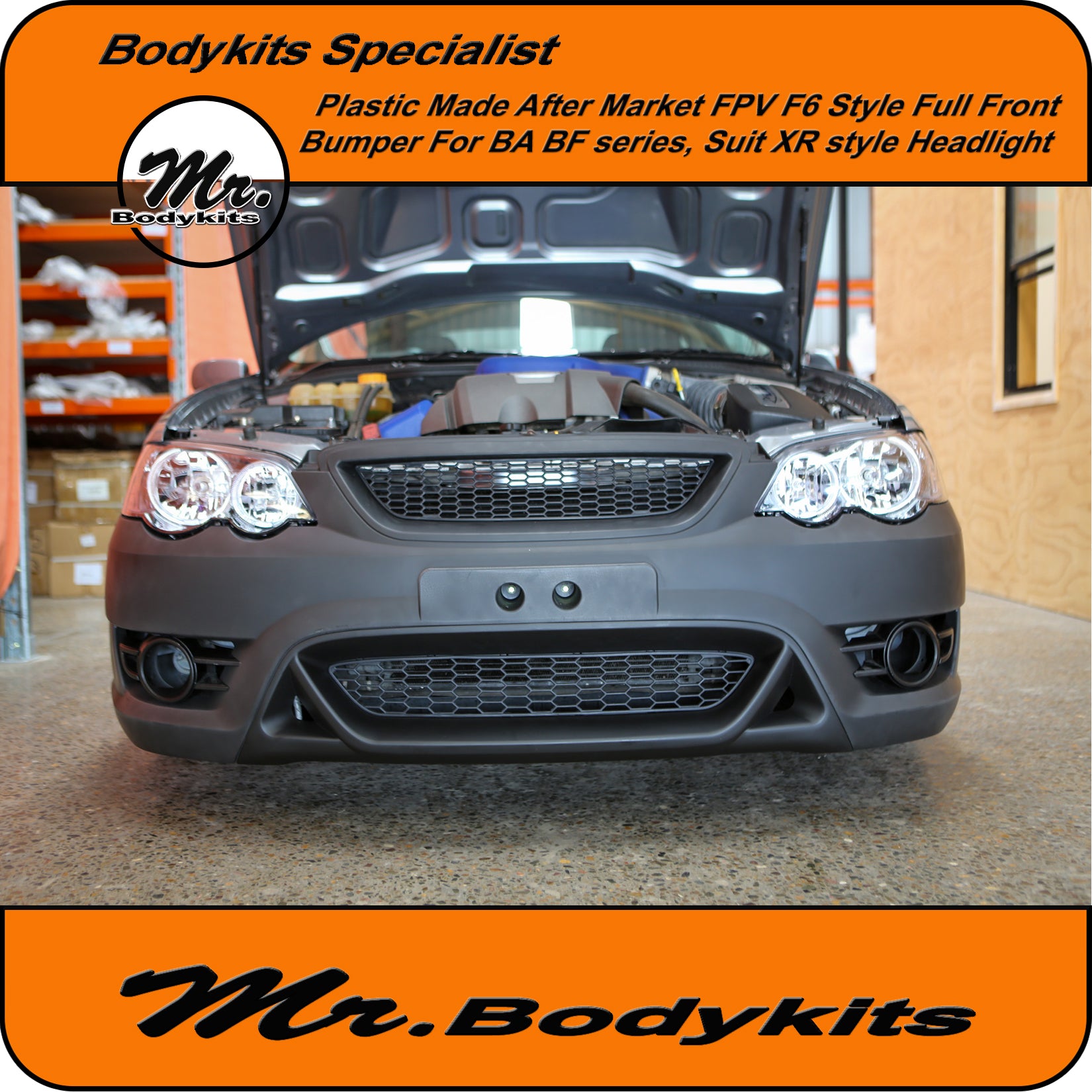 Ford Falcon BA BF Plastic F6 FPV Style Front Bumper For Sedan / Wagon Mr Bodykits