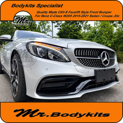 C63-S Facelift Style Front Bumper For Mercedes C-Class W205 2015-2021 Sedan/Coupe..Etc (Copy)