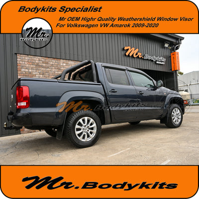 VW Volkswagen Amarok OEM Quality Weathershield Window Visor For 2009-2020 Dual Cab, By Mr Bodykits