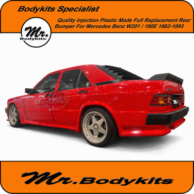 190E AMG Style Rear Bumper For Mercedes Benz W201 1982-1993, Injection Plastic Made !!!