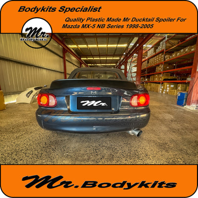 Mazda MX-5 NB Plastic Made Ducktail Spoiler Wing For MX5 Miata 98-05 by Mr Bodykits
