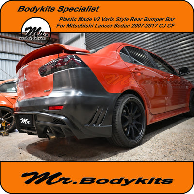 Varis V2 Style Rear Bumper For Mitsubishi Lancer Sedan 07-17 CJ / CF, Mr Bodykits