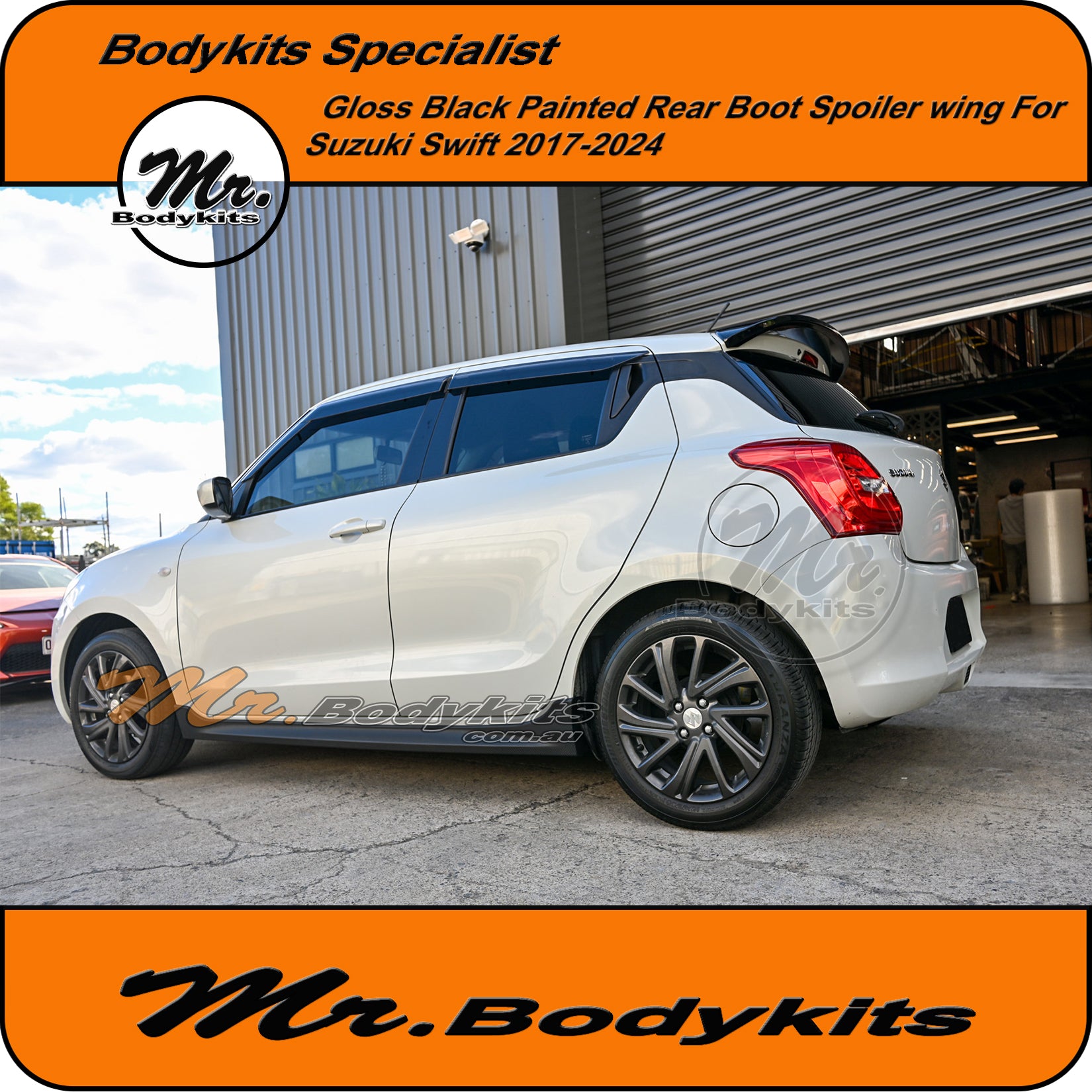 Swift Rear Spoiler Suzuki Swift 2017-2023 AZ SP Rear Tailgate Spoiler Wing - Gloss Black ...