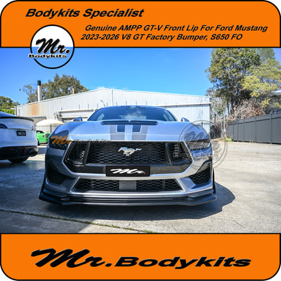 AMPP GT-V Style Front Bumper Lip Splitter For Mustang 2023-2027 FO S650, Quality Made