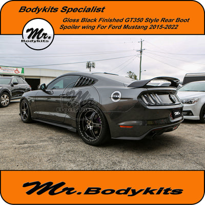 Gloss Black Finished GT350-R Style Rear Spoiler Wing For Ford Mustang 2015-2022