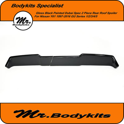 Dubai Spec Roof Spoiler For Nissan Patrol Y61 GU Series 1-9 1997-2016, Gloss Black