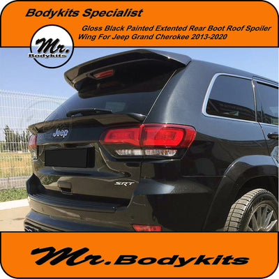 WK Jeep Grand Cherokee Extended Gloss Black Painted Roof Spoiler Wing, Mr Bodykits