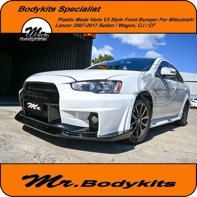 Varis V3 Style Front Bumper Bar For Mitsubishi Lancer CJ CF Sedan/Hatch 07-17  -Mr Bodykits