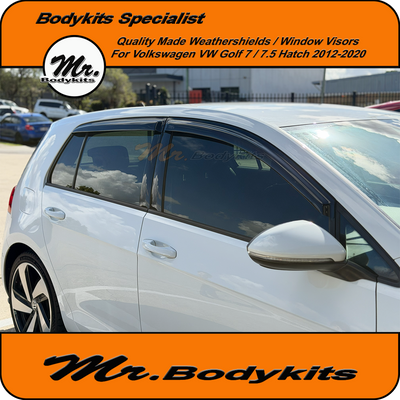 Weathershields Window Visors for Volkswagen VW Golf 7/7.5 2012-2020 Hatch