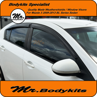 Quality Weathershields Window Visors For Mazda 3 Sedan 2009-2013 BL