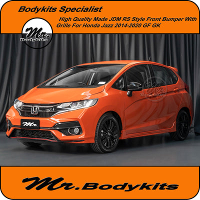 JDM RS Style Front Bumper For Honda Jazz 2014-2020 GF GK, With Front Grille