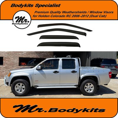 Premium Weathershields Window Visors For Holden Colorado RC 2008–2012 Dual Cab