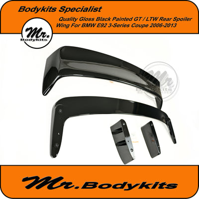 Gloss Black GT/ LTW Rear Spoiler For BMW E92 3-Series Coupe 2006-2013, Quality Made