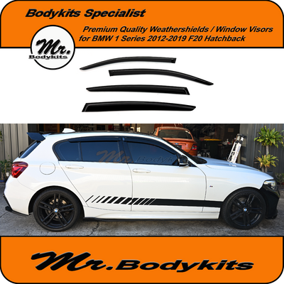 Premium Quality Weathershields Window Visors For BMW F20 1 Series Hatch 2011-2019