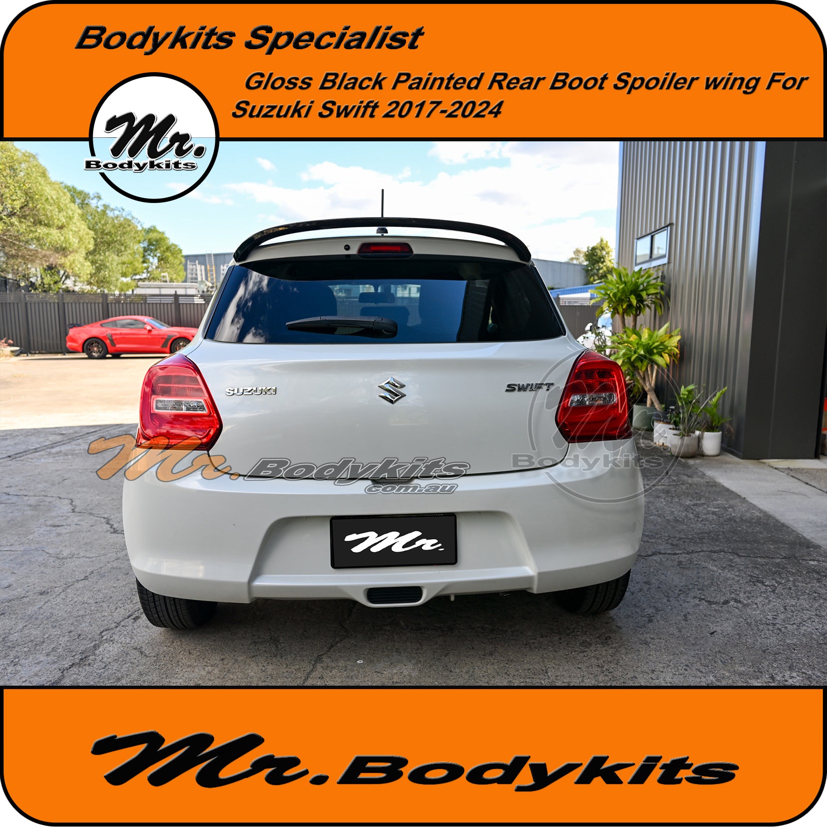 Swift Rear Spoiler Suzuki Swift 2017-2023 AZ SP Rear Tailgate Spoiler Wing - Gloss Black ...