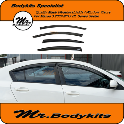Quality Weathershields Window Visors For Mazda 3 Sedan 2009-2013 BL