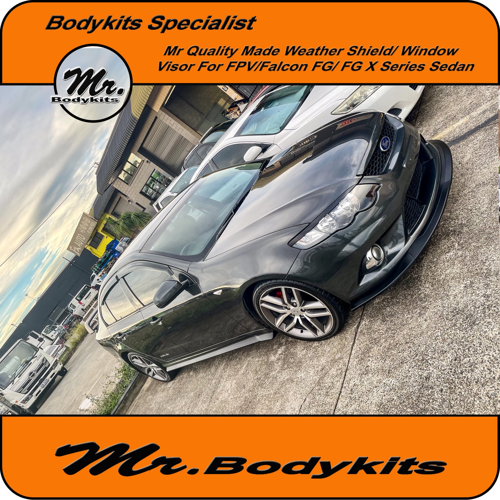 Ford FG Falcon MK1 / MK2 / FPV Series Sedan Weathershield Window Visor ...