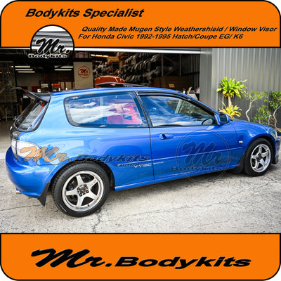 Honda Civic EG 1992-1995 Hatch/Coupe Mugen Style Weathershields Window Visors