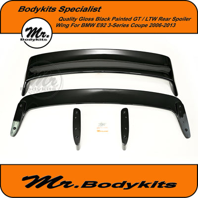 Gloss Black GT/ LTW Rear Spoiler For BMW E92 3-Series Coupe 2006-2013, Quality Made