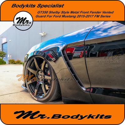 Ford Mustang 2015-2017 Front Fender Vented Guard – GT350 Shelby Style Metal Guard