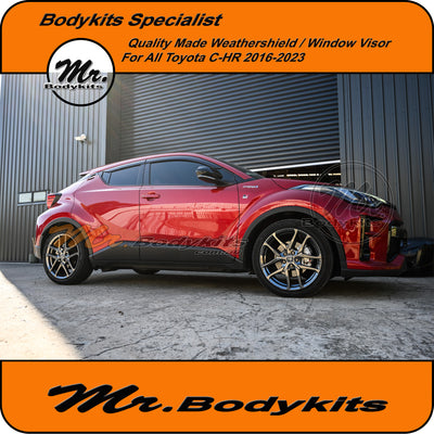 Toyota CHR / C-HR Weathershield Window Visor 2016-2024 (Set of 4) (Injection Plastic High Quality)